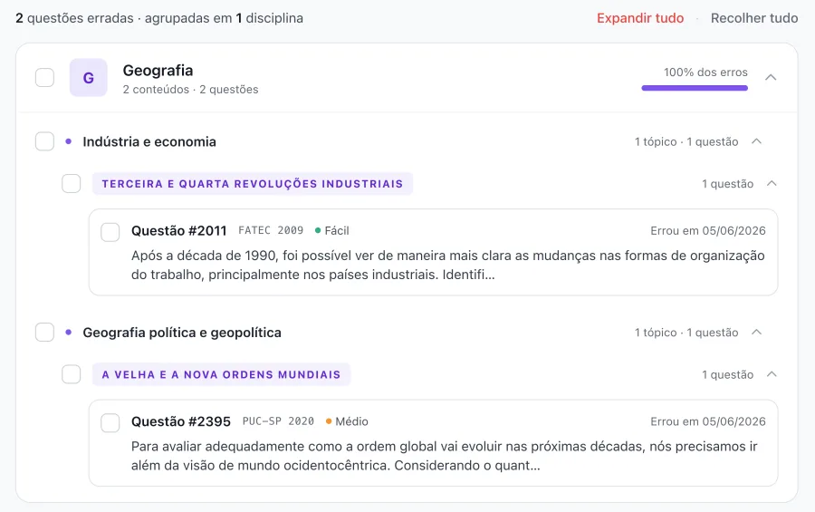 caderno de erros